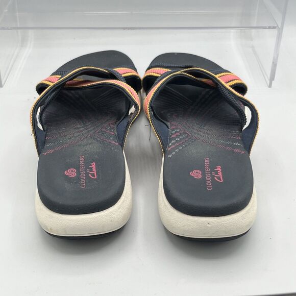 Clarks Cloudsteppers Women's 8.5M Mira Isle MultiColor Strappy Slide Sandals - Picture 8 of 9